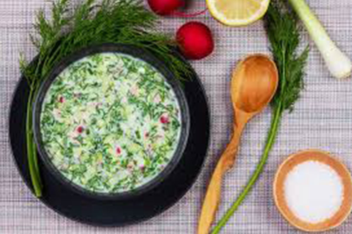 Slimpack protein diéta receptek - Hideg leves friss zöldségekkel és kefírrel - Okhroshka