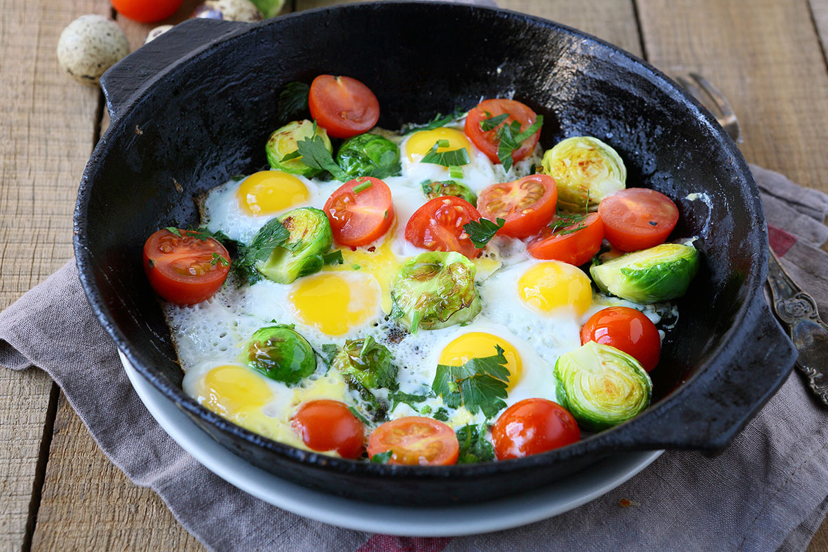 Slimpack protein diéta receptek - Serpenyőben sült zöldséges tojás